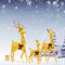 Holiday Decor Deer Set, Champagne Cotton Thread, Three Sizes 60 Inch, 48 Inch & 32 Inch